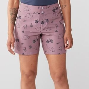 Wild Rye Women's Ruby Mountain Bike Shorts Camp Mauve Size 14